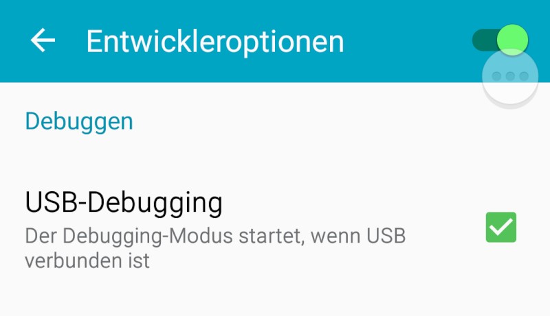 Android: USB-Debugging aktivieren / freischalten für eine anschließende Installation von LineageOS